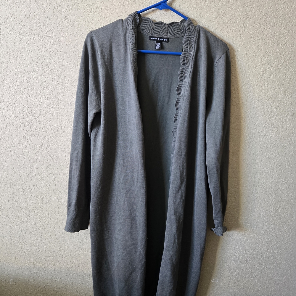 Cable & Gauge Olive Knit Cardigan